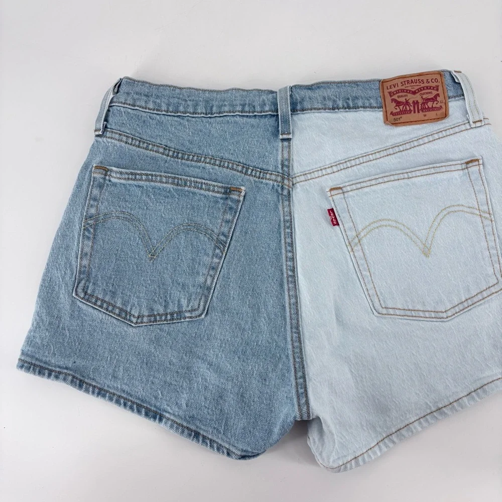 LEVI’S Women's 501 High Rise Two Tone Straight Denim
Jean Shorts - Picture 9 of 12